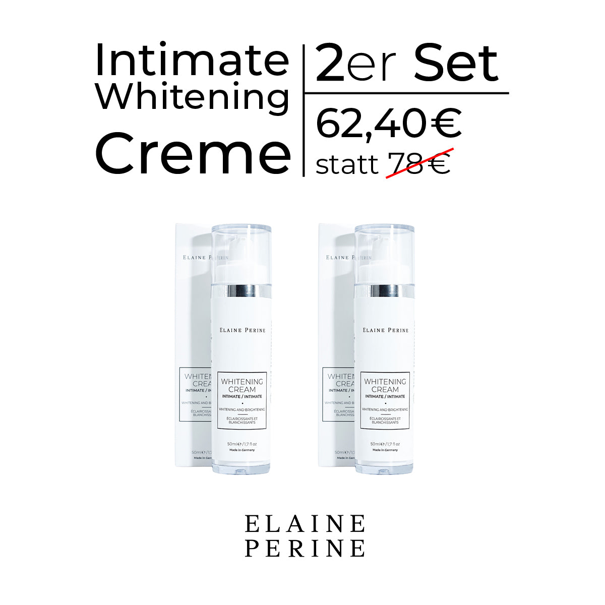 Intim Bleaching Creme - Vagina, Anus, Brustwarzen, Achseln – ELAINE PERINE®