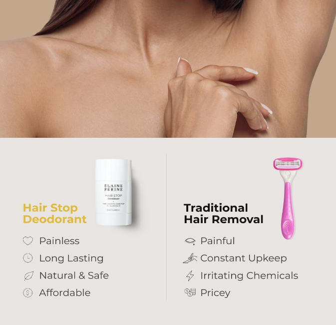 Desodorante Hair Growth Stop - Vegano y 0% Aluminio 1.07oz